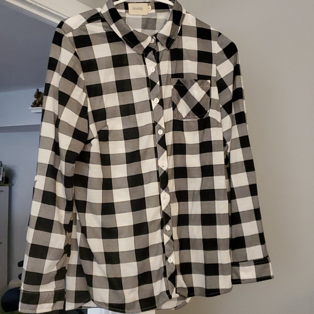 Button up plaid shirt